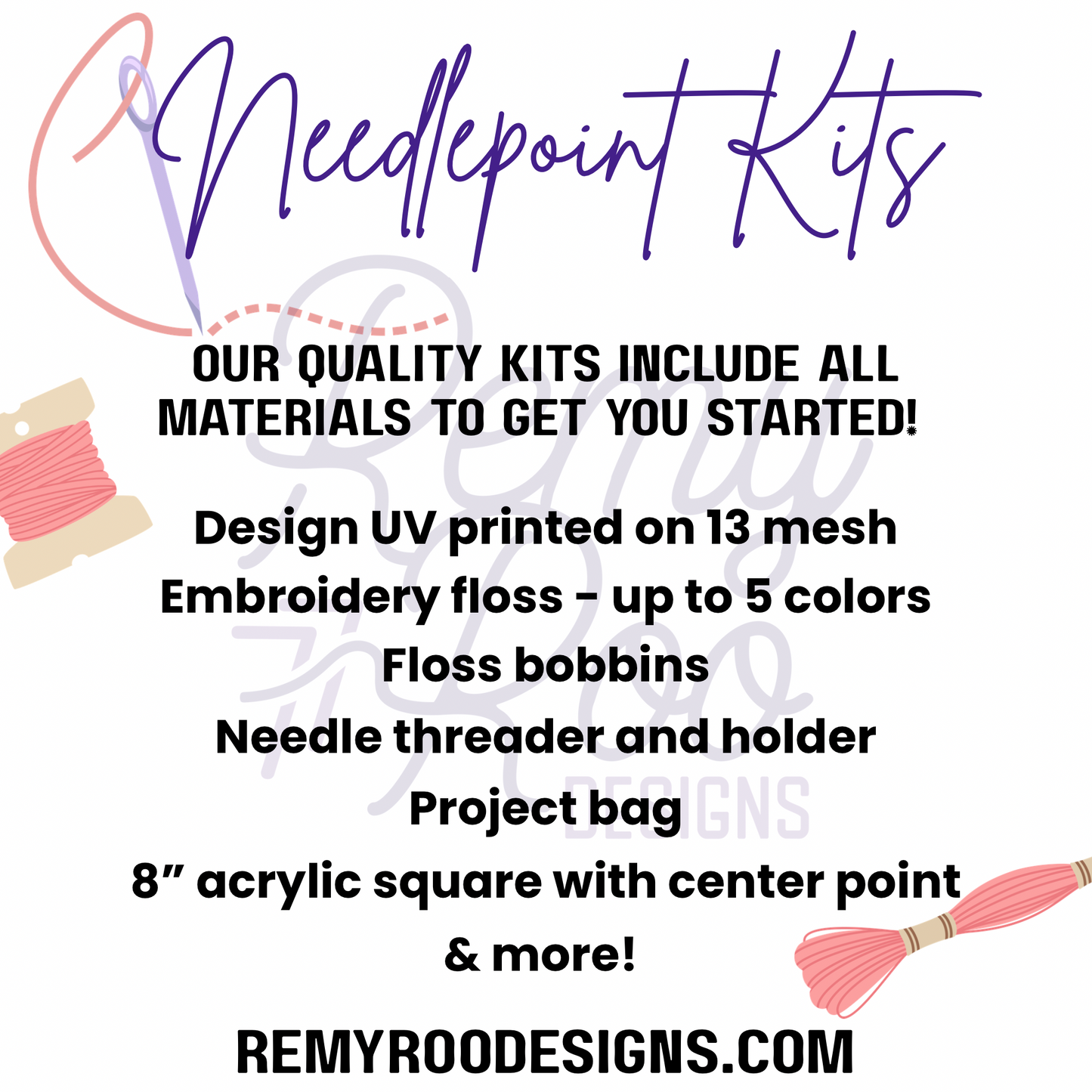 Needlepoint Kit- Patriotic flag