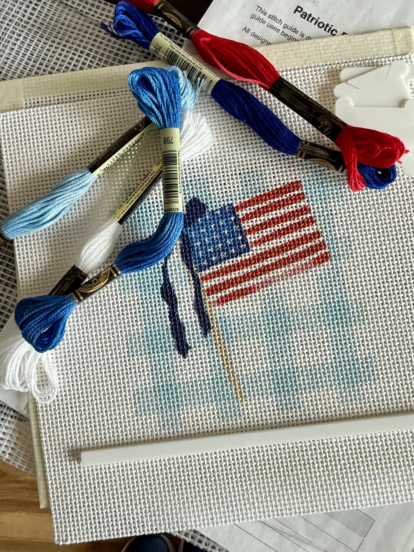 Needlepoint Kit- Patriotic flag