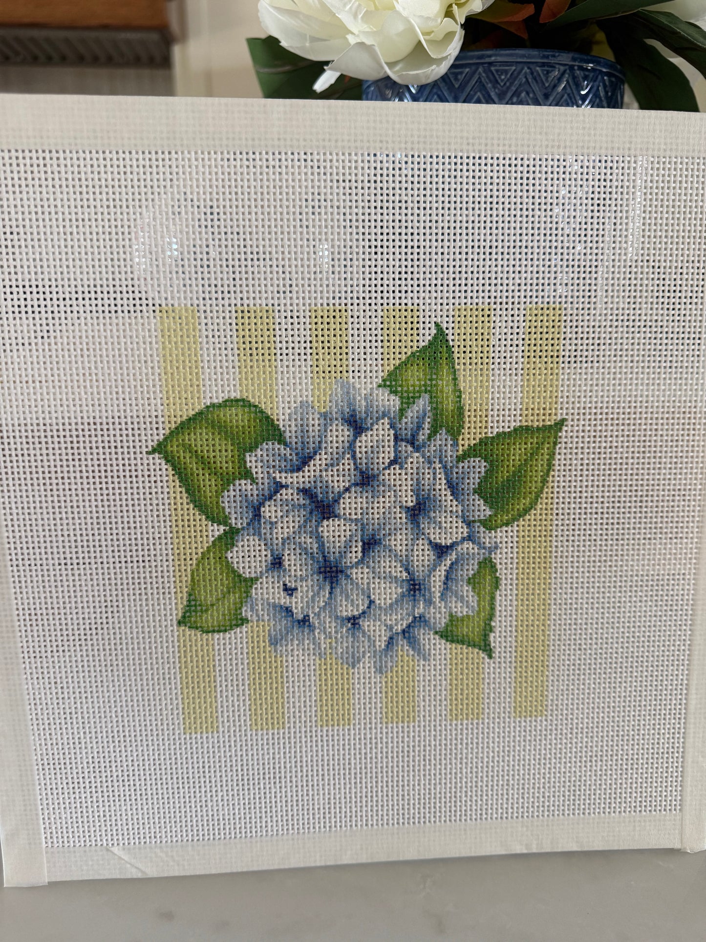 Needlepoint Kit- blue hydrangea