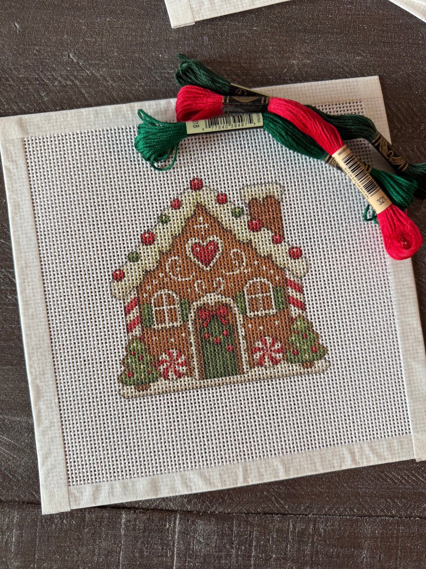 Vintage Gingerbread House Needlepoint - Kit