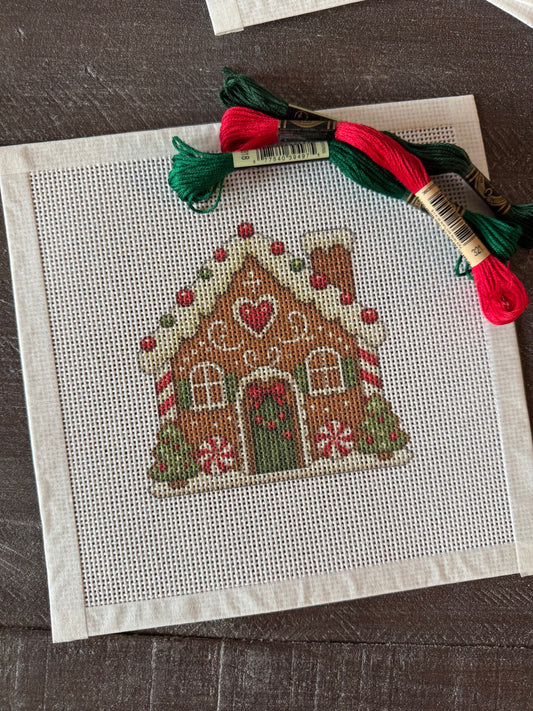 Vintage Gingerbread House Needlepoint - Kit