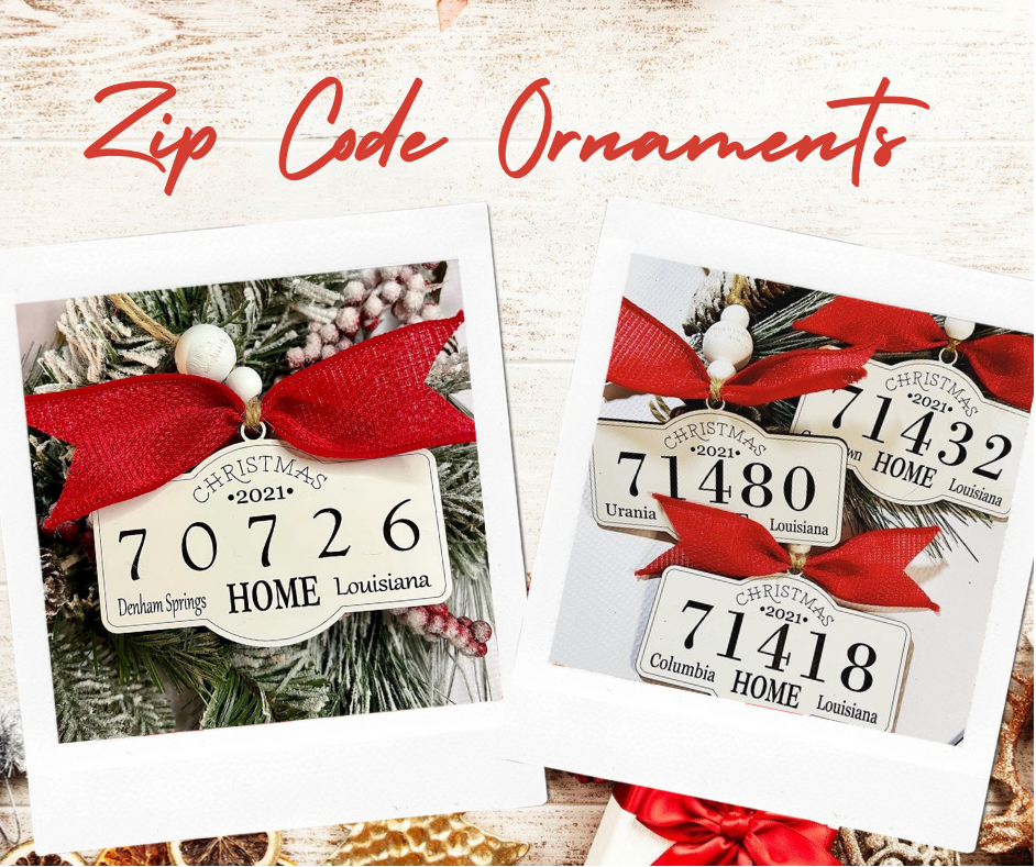 Zip Code Christmas Ornaments