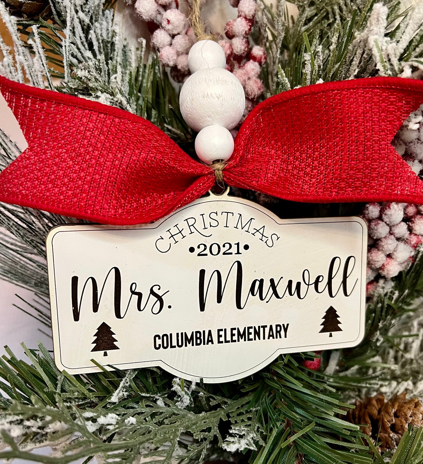 Teacher Name Ornament